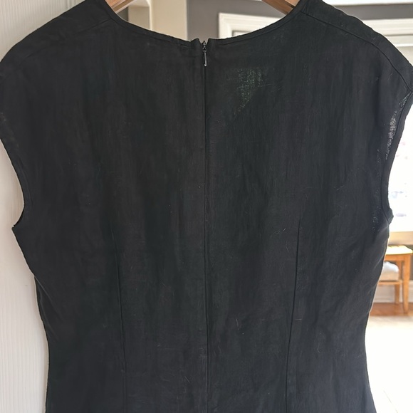 Never worn black 100% linen dress. Size S. Lavinia brand made in Italy. - Picture 5 of 12